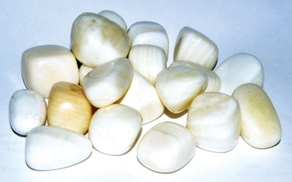 White Stripe Calcite Polished